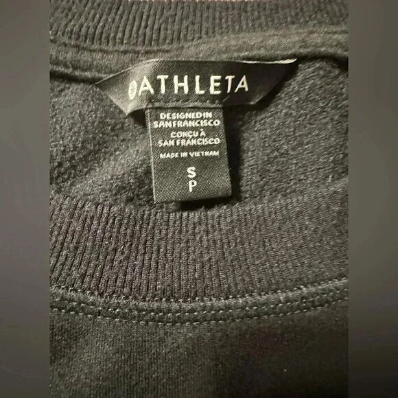 Athleta Super Soft Tunic Sweatshirt | Black | Size Small - Picture 3 of 7